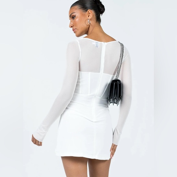 NWT - Princess Polly Clermont Corset Mini Dress White - Size 4 - Picture 6 of 6